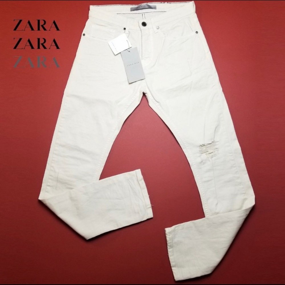NWT Zara Man skinny distressed pants